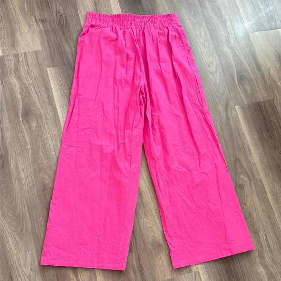 Vibrant Pink Women's Wide-Leg Pants - Picture 7 of 7